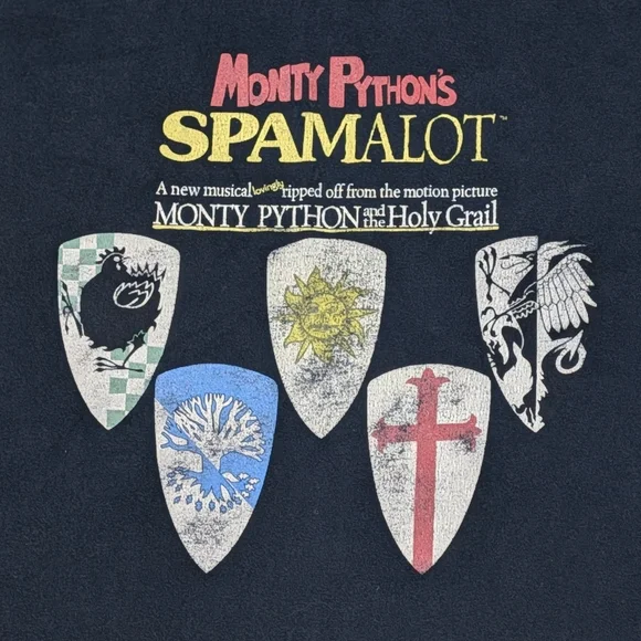 SOLD!!! Gildan Black Monty Python's Spamalot T-Shirt Size XL - Picture 3 of 4